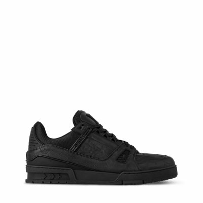 Trainer Sneaker Black Monogram grained calf leather
