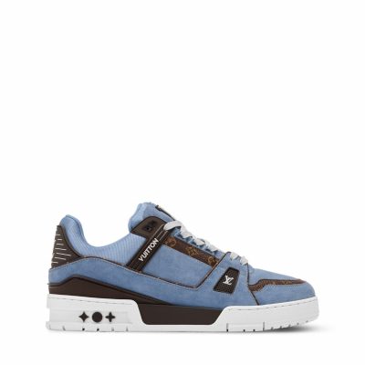 Trainer Sneaker Blue Suede calf leather
