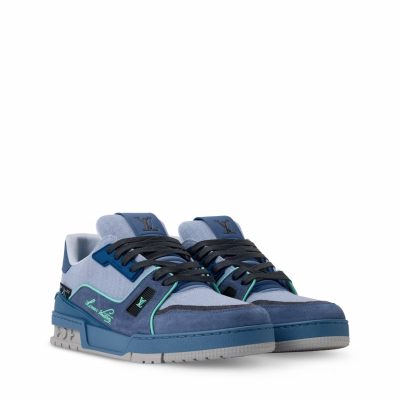 Trainer Sneaker Blue Water-repellent textile