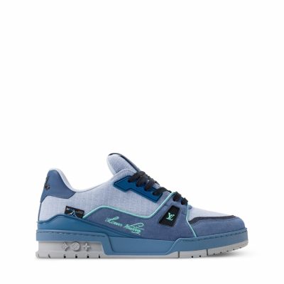 Trainer Sneaker Blue Water-repellent textile