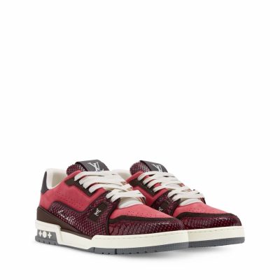 Trainer Sneaker Bordeaux Red Nubuck calf leather