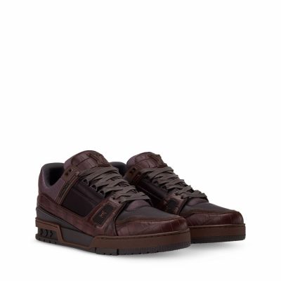 Trainer Sneaker Brown Plain calf leather