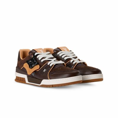 Trainer Sneaker Brown Suede Monogram