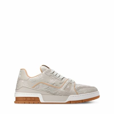 Trainer Sneaker Gray Monogram patent calf leather