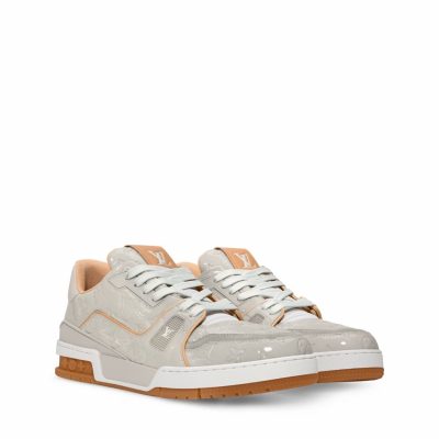 Trainer Sneaker Gray Monogram patent calf leather