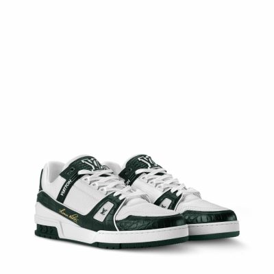 Trainer Sneaker Green Alligator skin