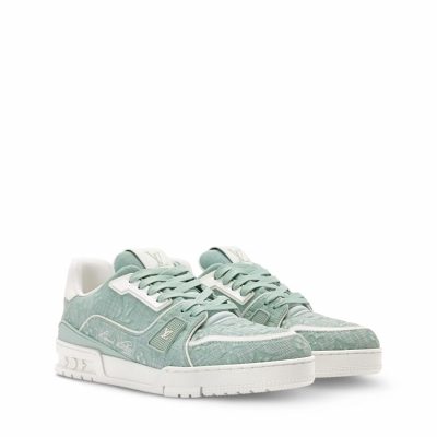 Trainer Sneaker Green Canvas