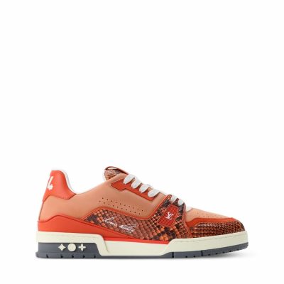 Trainer Sneaker Orange Nubuck calf leather