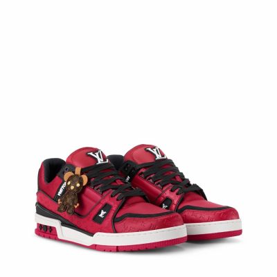 Trainer Sneaker Red Plain calf leather