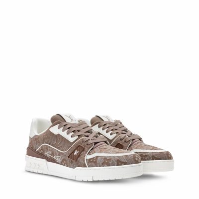 Trainer Sneaker Taupe Brown Canvas