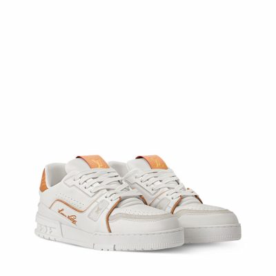 Trainer Sneaker White Yellow Monogram canvas