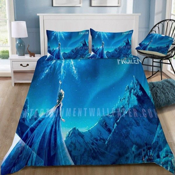 3d Disney Frozen Elsa The Lonely Ice Queen Bedding Set Duvet Cover & Pillow Cases