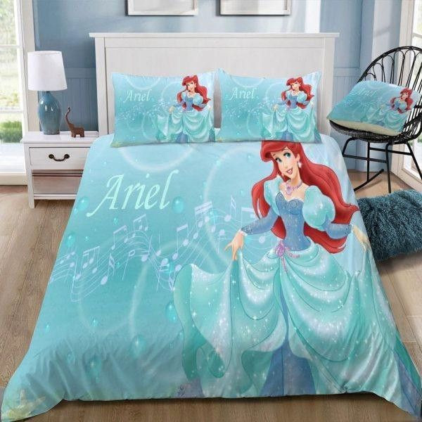 3d Disney Mermaid Ariel Princess Bedding Set Duvet Cover  Pillow Cases