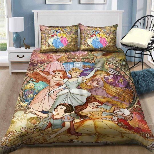 3d Disney Princess Bedding Set Duvet Cover & Pillow Cases