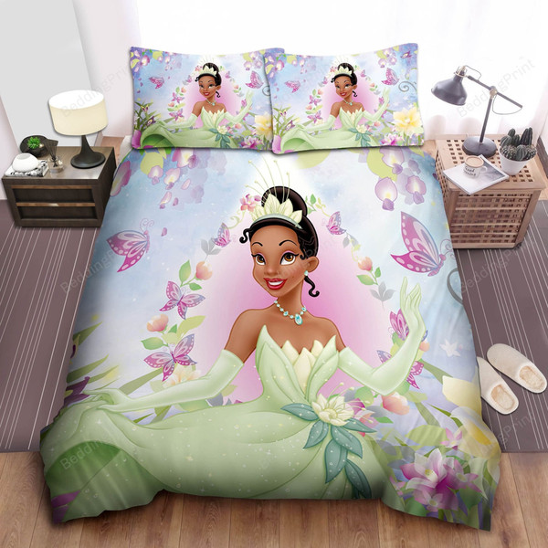 3d Tiana Princess Disney Cartoon Reversible Bedding Set Duvet Cover & Pillow Cases