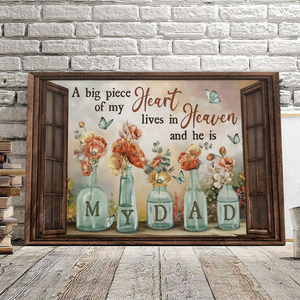 A Big Piece Of My Heart – Christian Canvas Prints – Faith Canvas – Bible Verse Canvas