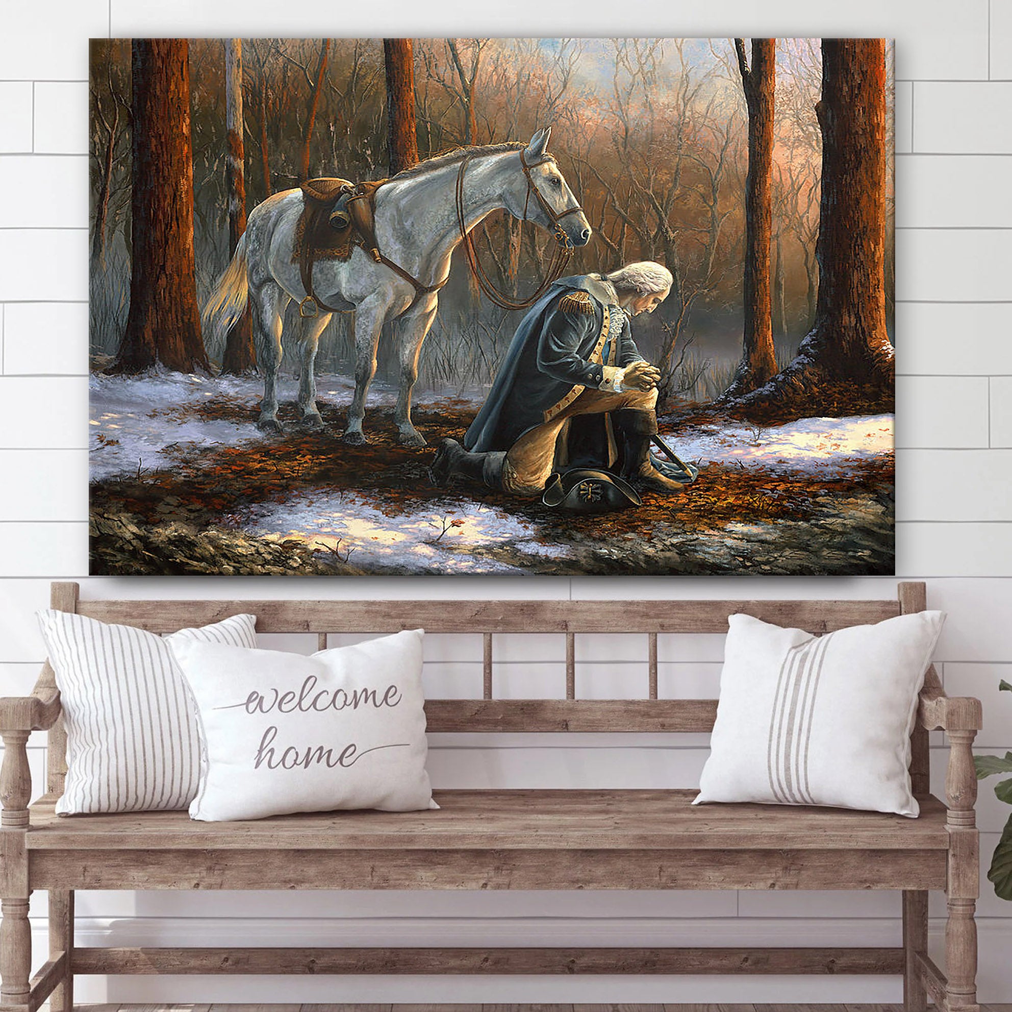 A General Before His King Canvas Pictures – Jesus Canvas Pictures – Christian Wall Art