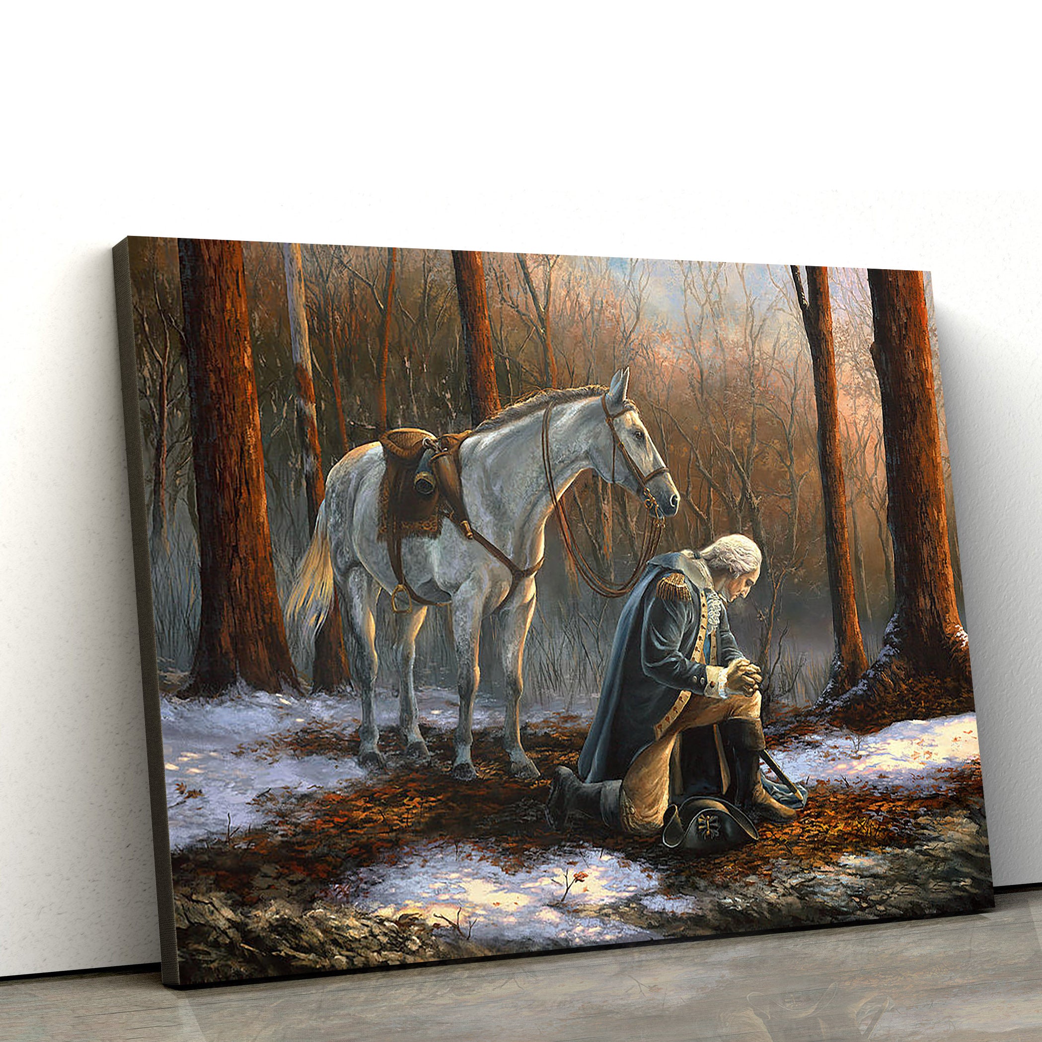 A General Before His King Canvas Pictures – Jesus Canvas Pictures – Christian Wall Art