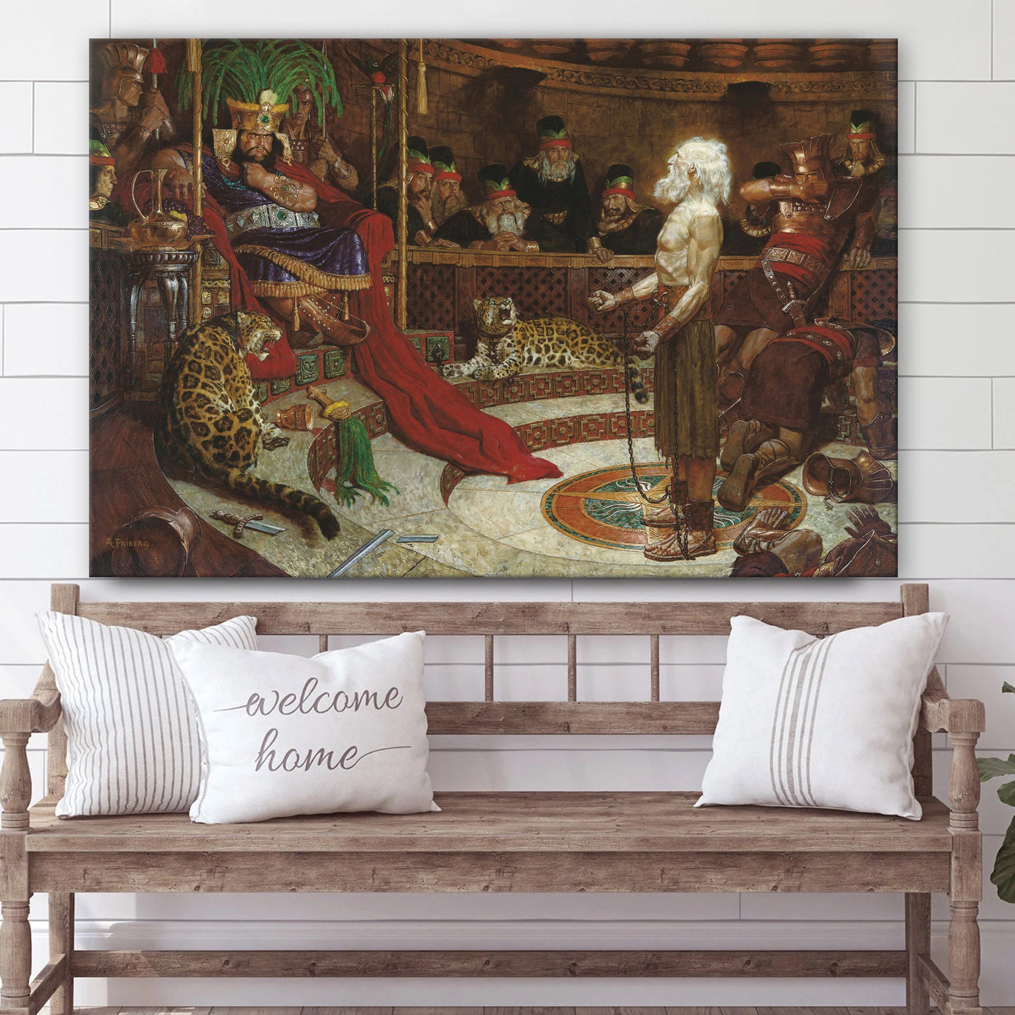 Abinadi Before King Noah Canvas Pictures – Christian Paintings For Home – Religious Canvas Wall Decor