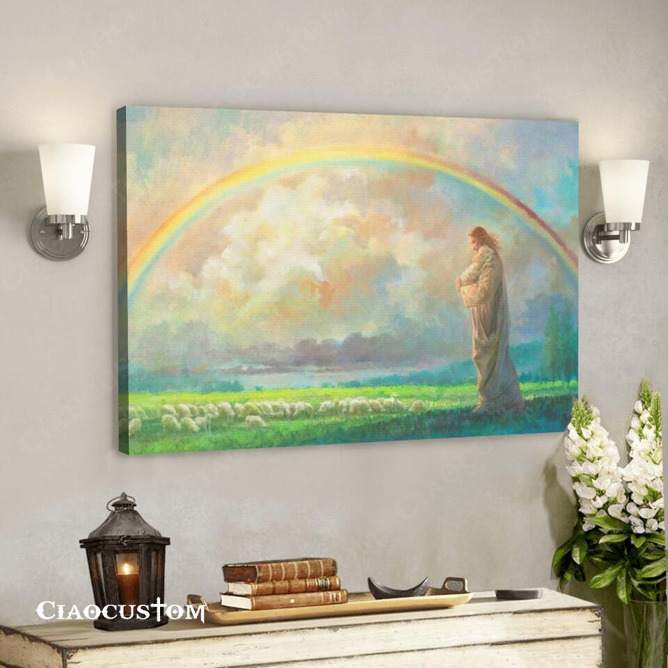 After The Storm – Jesus Painting – Jesus Poster – Jesus Canvas – Christian Canvas Wall Art – Christian Gift