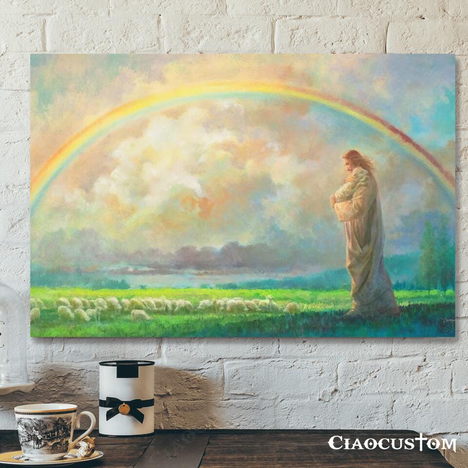 After The Storm – Jesus Painting – Jesus Poster – Jesus Canvas – Christian Canvas Wall Art – Christian Gift