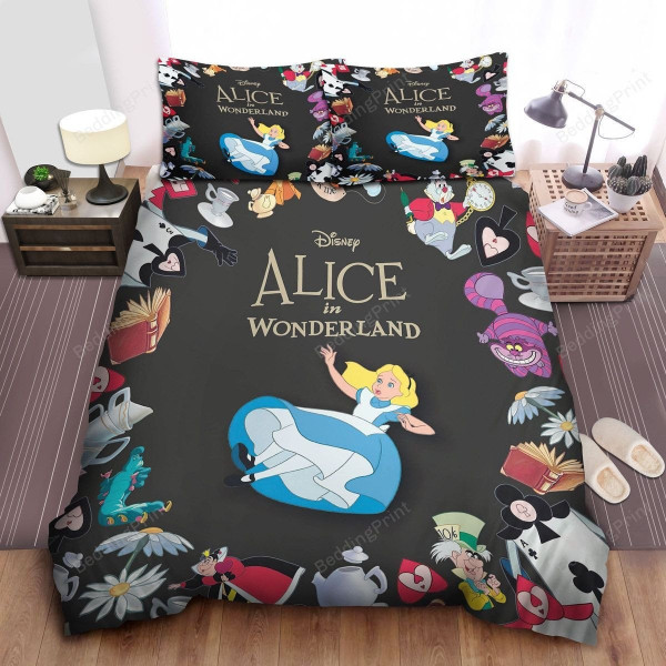 Alice In Wonderland, Disney Cartoon Bed Sheets Duvet Cover Bedding Sets