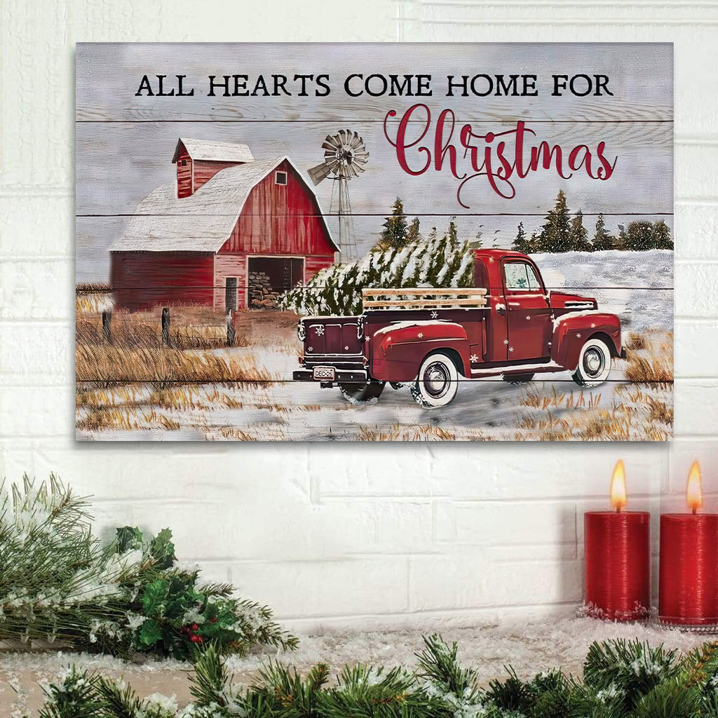 All Hearts Come Home For Christmas Wall Art Canvas Christian Gifts – Art On Wall – Poster To Print