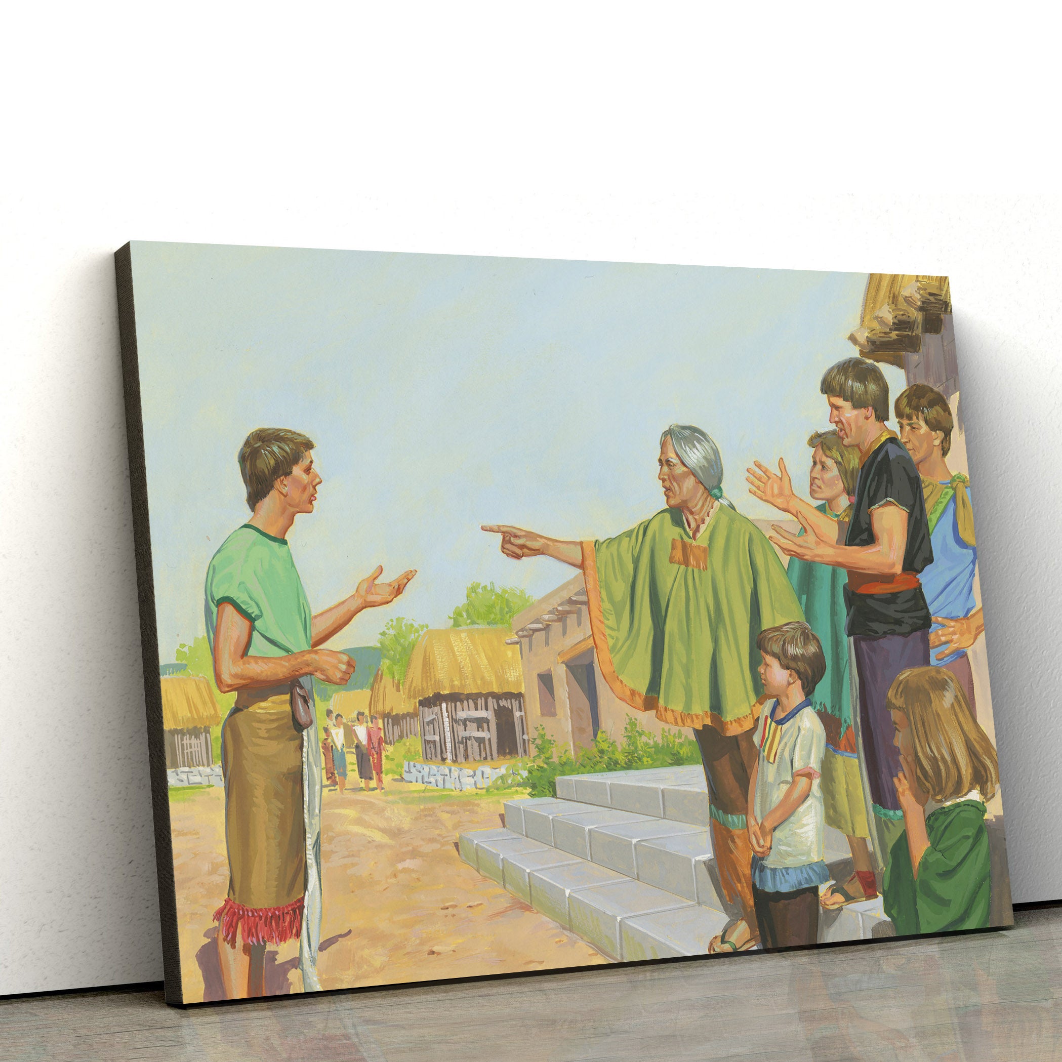 Alma Teaching The People Of Ammonihah Canvas Pictures – Christian Paintings For Home – Religious Canvas Wall Decor