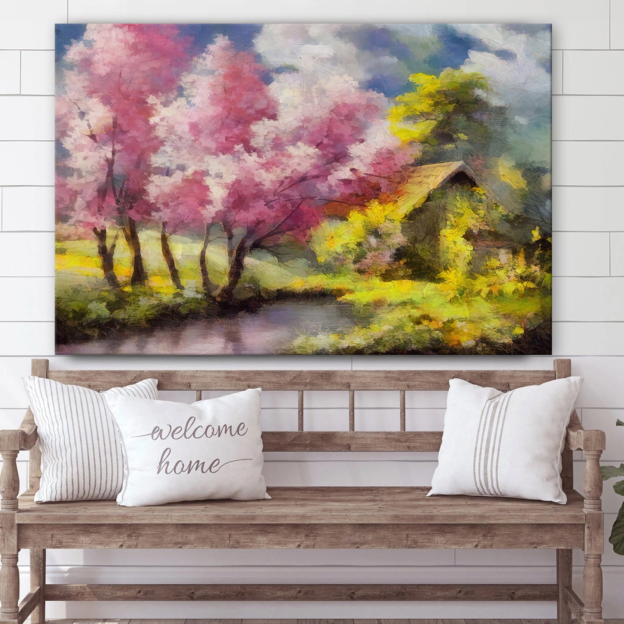 Almond Tree Nature Forest Painting Wall Art Decor – Canvas Wall Decor – Home Decor Living Room