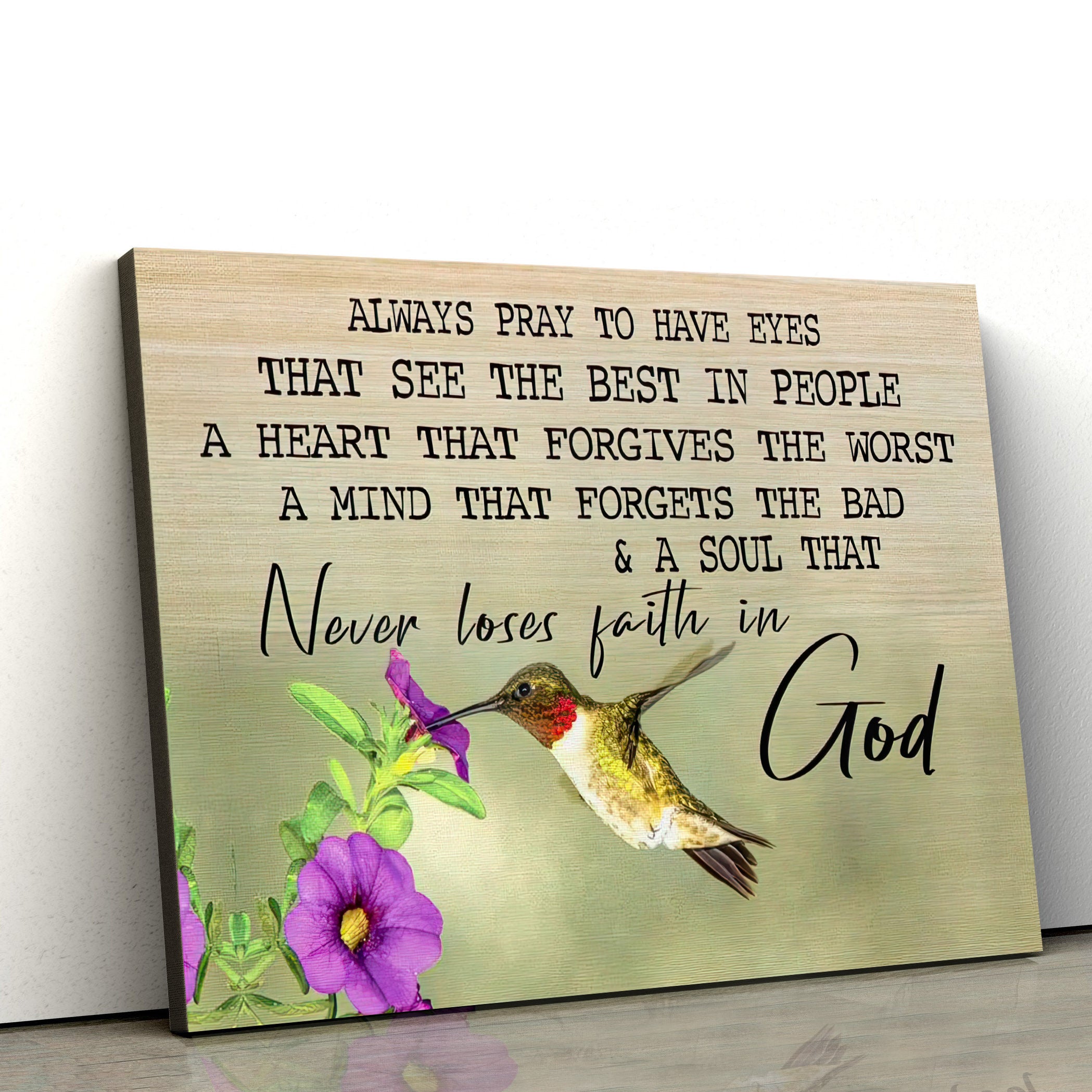 Always Pray Canvas Print Christian Wall Art Decor – Religious Posters