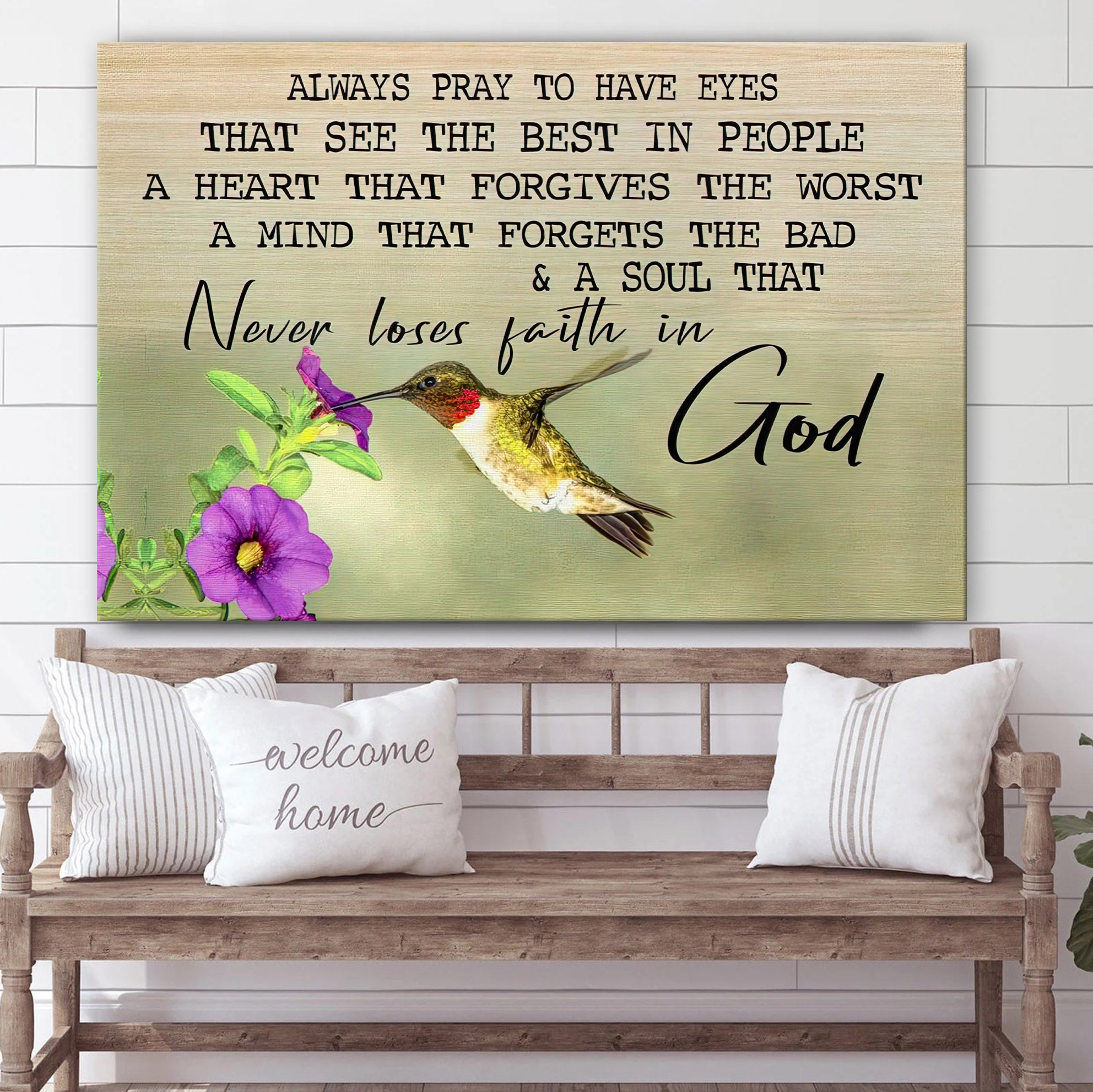 Always Pray Canvas Print Christian Wall Art Decor – Religious Posters