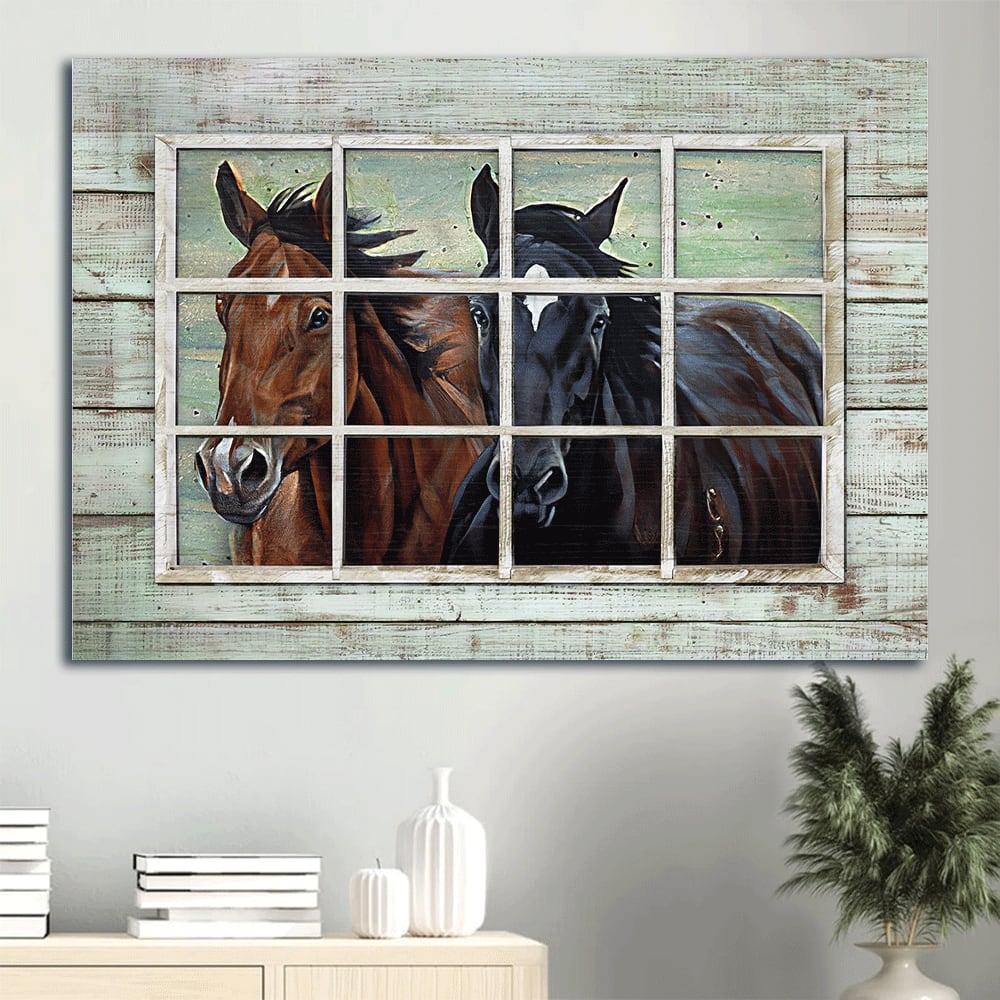 Amazing Black Horse Watercolor Horse Horse Of God Canvas Wall Art – Christian Wall Decor