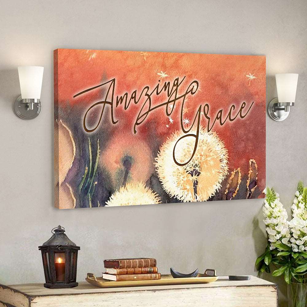 Amazing Grace 1 – Bible Verse Canvas – Scripture Canvas Wall Art