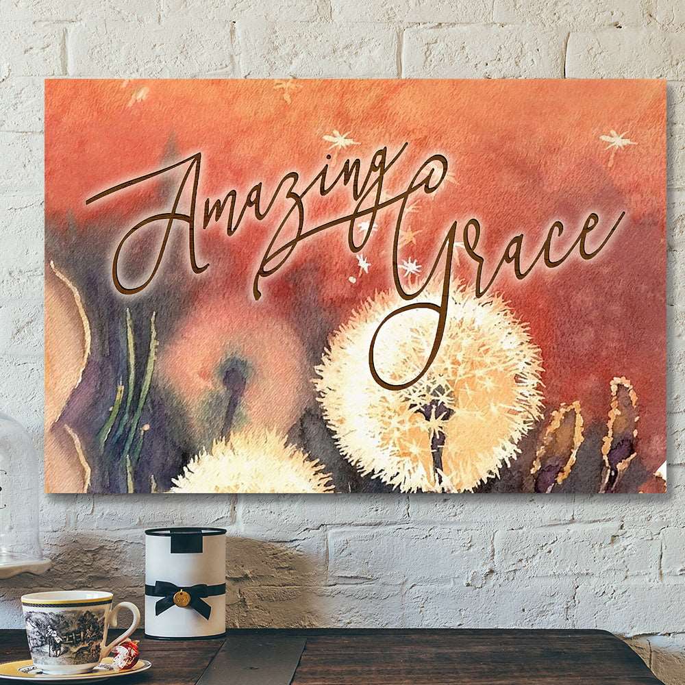 Amazing Grace 1 – Bible Verse Canvas – Scripture Canvas Wall Art