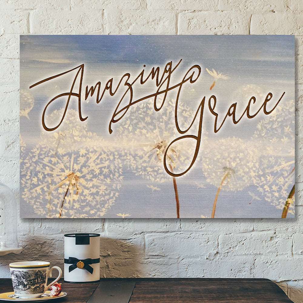 Amazing Grace 2 – Bible Verse Canvas – Scripture Canvas Wall Art