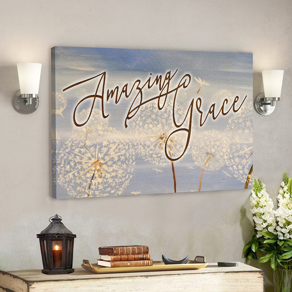 Amazing Grace 2 – Bible Verse Canvas – Scripture Canvas Wall Art