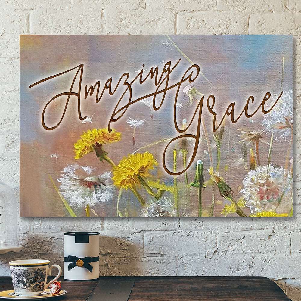 Amazing Grace 3 – Bible Verse Canvas – Scripture Canvas Wall Art