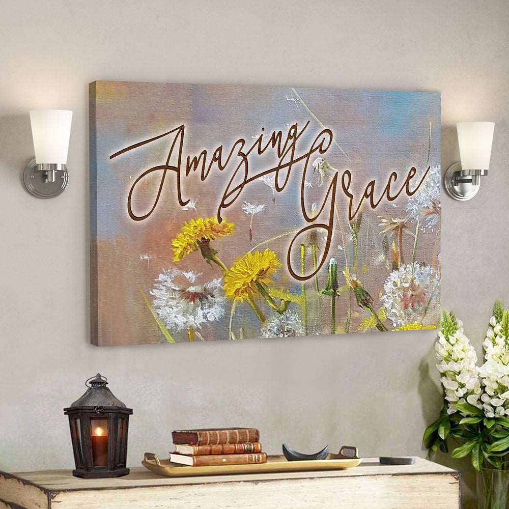 Amazing Grace 3 – Bible Verse Canvas – Scripture Canvas Wall Art