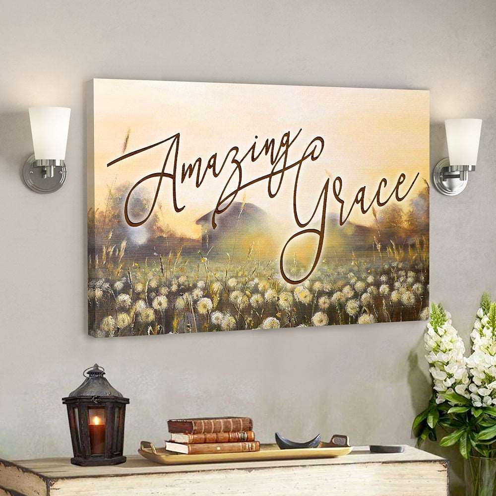 Amazing Grace 4 – Bible Verse Canvas – Scripture Canvas Wall Art