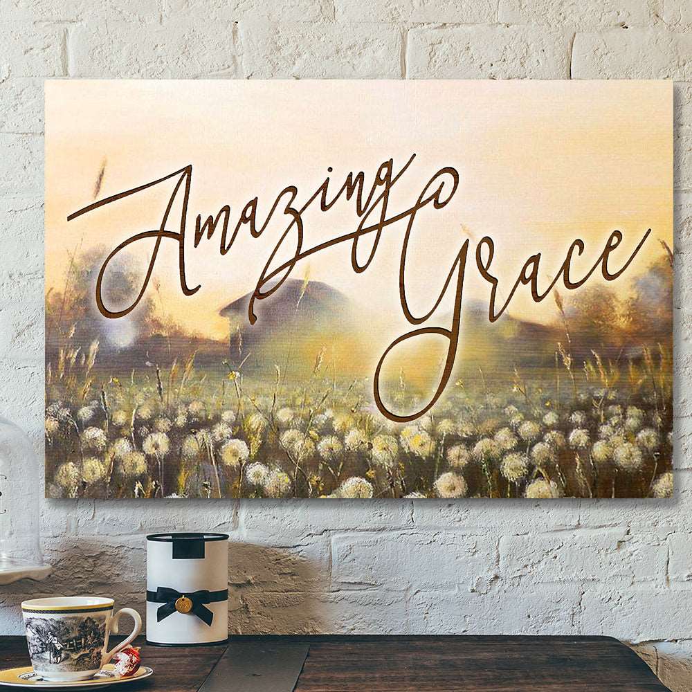 Amazing Grace 4 – Bible Verse Canvas – Scripture Canvas Wall Art