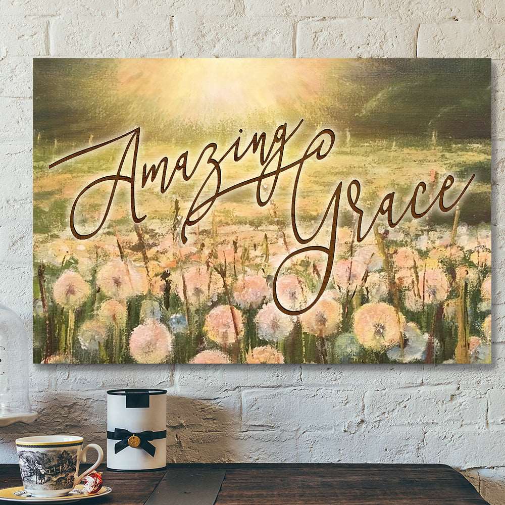 Amazing Grace 5 – Bible Verse Canvas – Scripture Canvas Wall Art