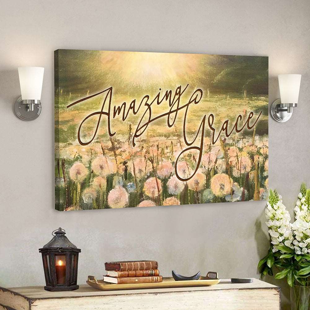 Amazing Grace 5 – Bible Verse Canvas – Scripture Canvas Wall Art