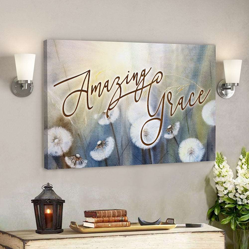 Amazing Grace 6 – Bible Verse Canvas – Scripture Canvas Wall Art