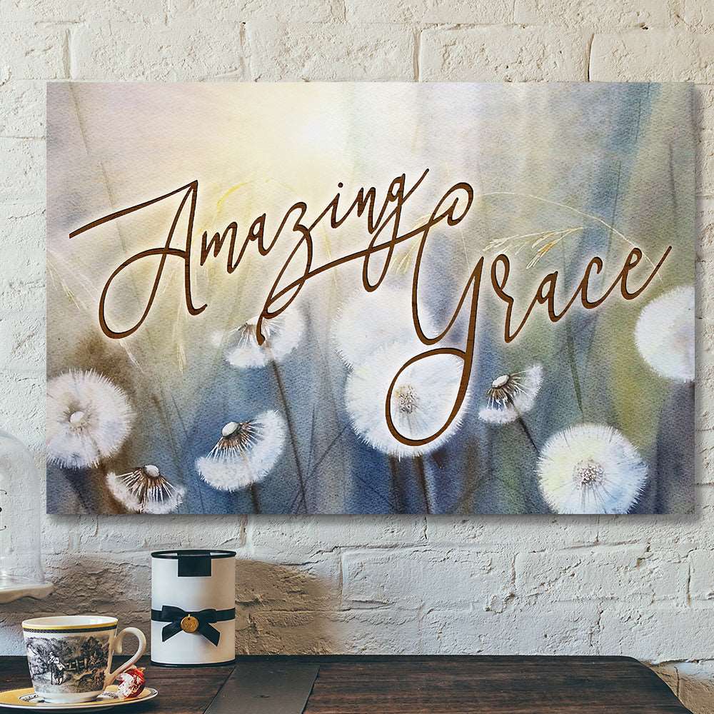 Amazing Grace 6 – Bible Verse Canvas – Scripture Canvas Wall Art