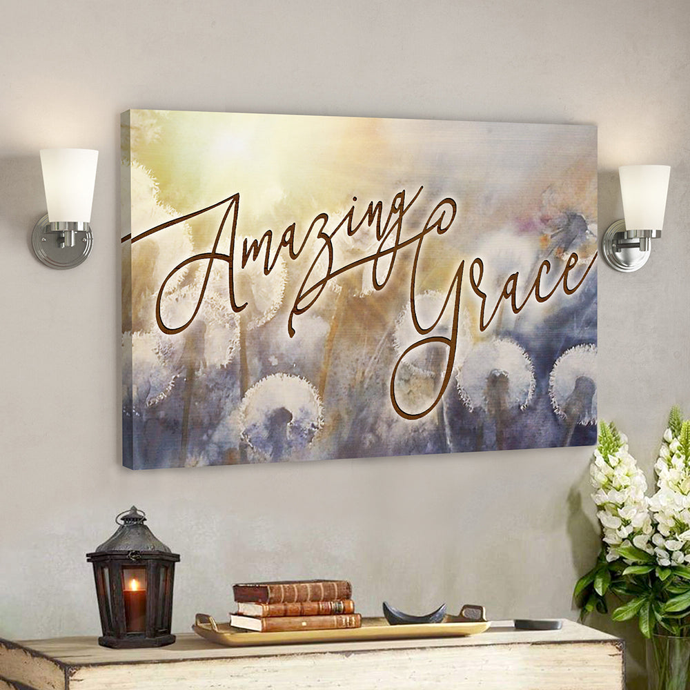 Amazing Grace 7 – Bible Verse Canvas – Scripture Canvas Wall Art