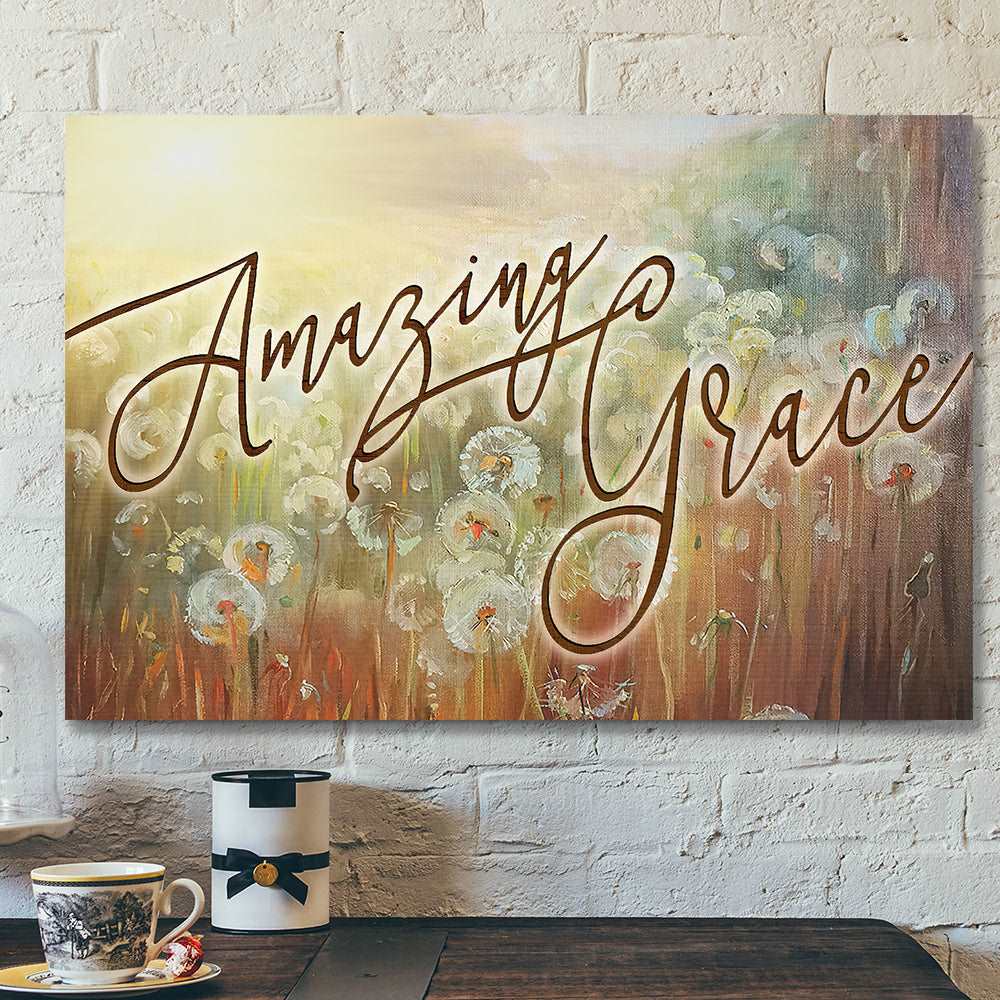 Amazing Grace 8 – Bible Verse Canvas – Scripture Canvas Wall Art