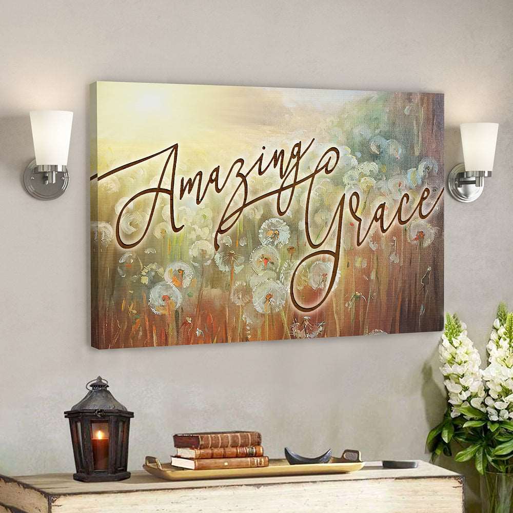 Amazing Grace 8 – Bible Verse Canvas – Scripture Canvas Wall Art