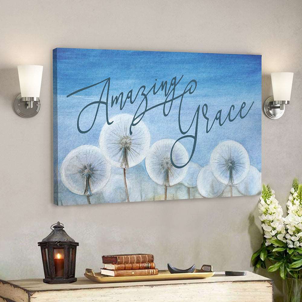 Amazing Grace – Bible Verse Canvas – Scripture Canvas Wall Art