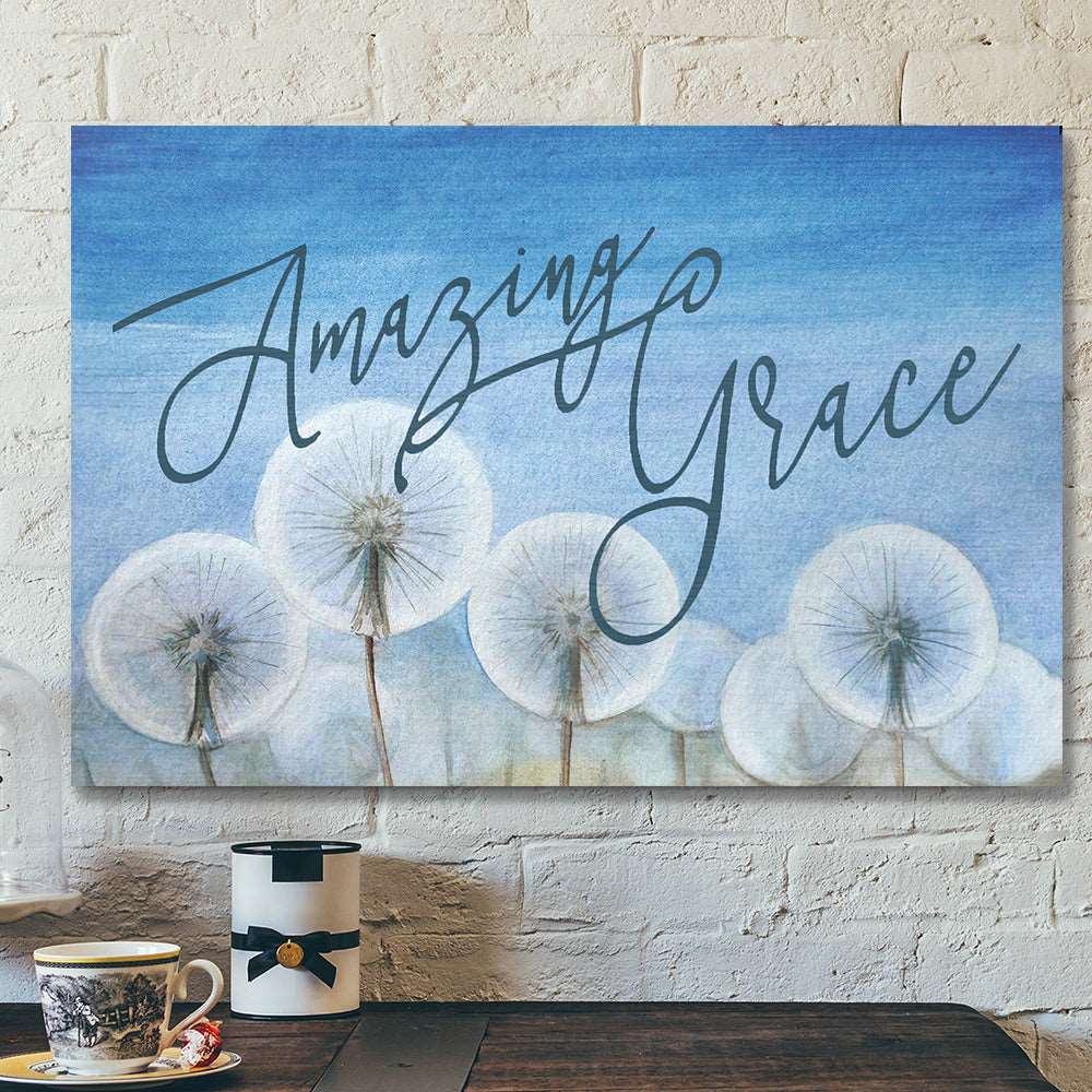 Amazing Grace – Bible Verse Canvas – Scripture Canvas Wall Art