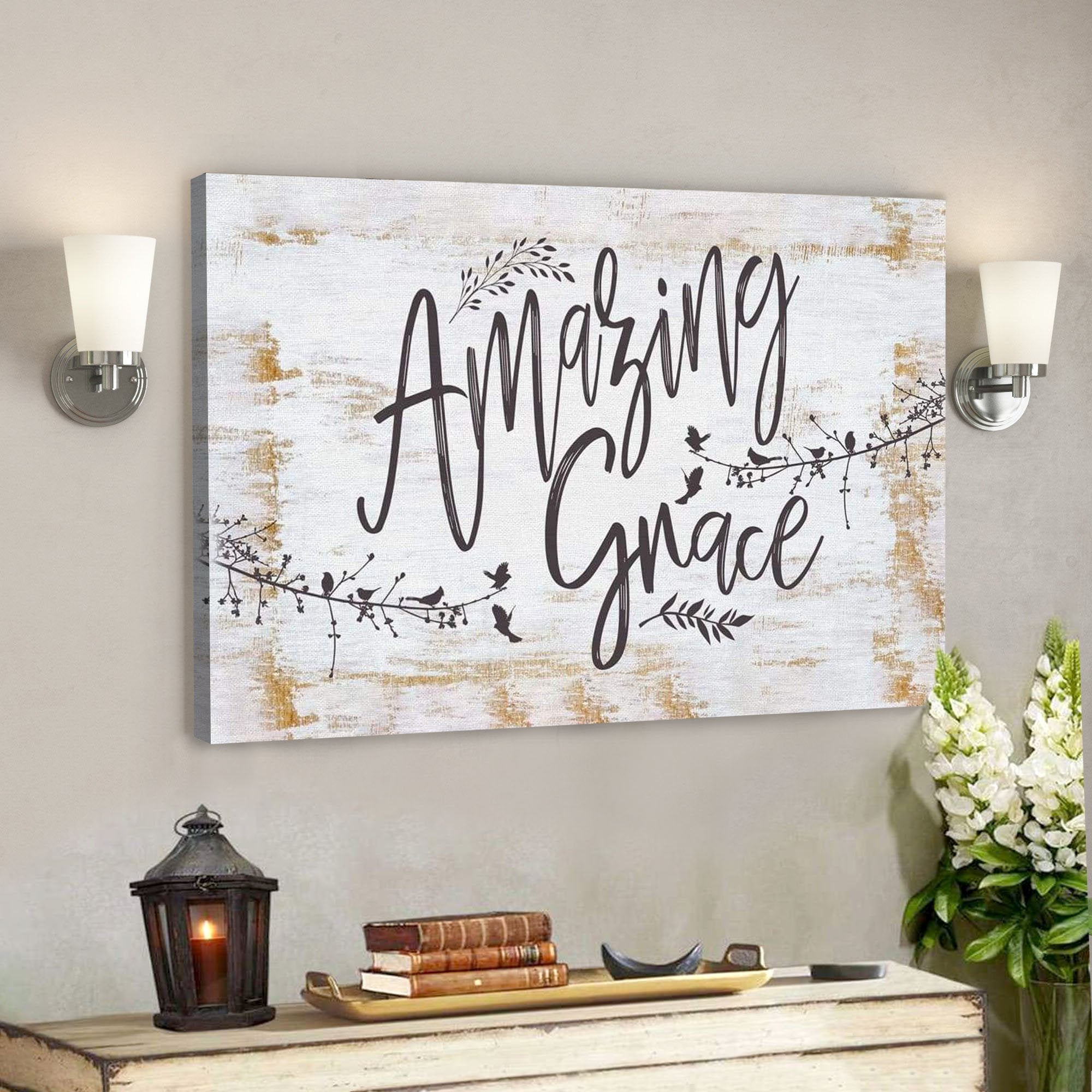 Amazing Grace Canvas Wall Art – Christian Wall Posters